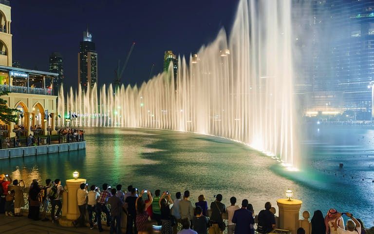 Dubai Fountain Show At Night