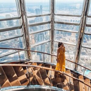 Inside Burj Khalifa with Staircase View