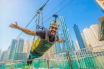 Xline Dubai Marina zipline adventure over the city.